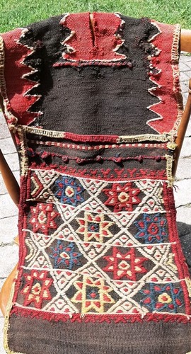 Vintage kurdish saddlebag rug - vintage,