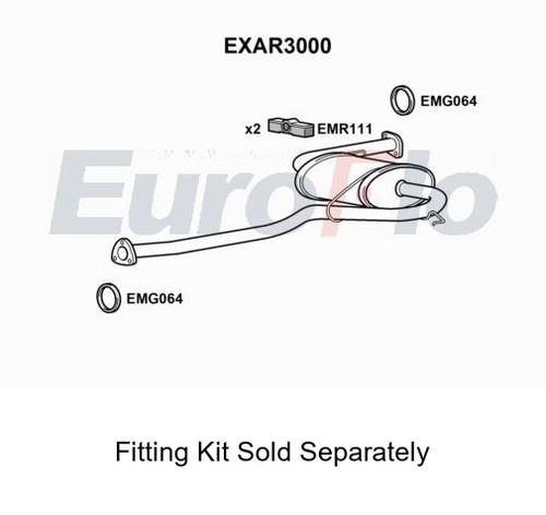 Rear muffler silencer insert - rear,