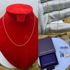 Monica Vinader Fine Chain Necklace 17' 18k Gold Vermeil RRP-£59