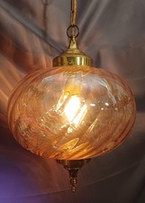Vintage 1950's Amber Globe