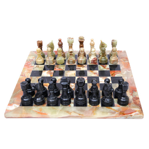 Marble chess set green - chess,