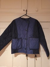 Blue Quilted Jacket By Zara