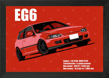 Red Honda Civic EG6