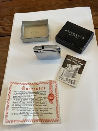 Vintage silver match - vintage,