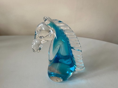 Vintage murano glass horse - glass,