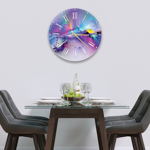 Premier range glass wall clock - glass,