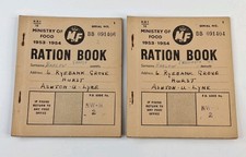 Vintage Ration Books 1953-54