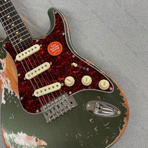Solid electric guitar aged - guitar,