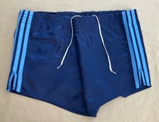 VTG ADIDAS nylon shorts Blue WEST GERMANY sprinter  Glanz Shiny Gay D5 32-38”