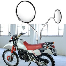 2xRound Chrome Motorcycle Rearview Mirror For Yamaha LS2 DT100 DT175 DT125 XS400
