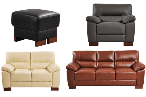 Genuine leather sofa set - genuine,