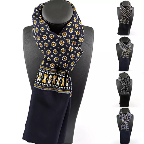 Warm mens silk scarf - scarf, vintage