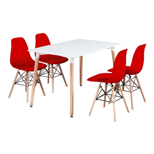 Dining table and chairs - table,