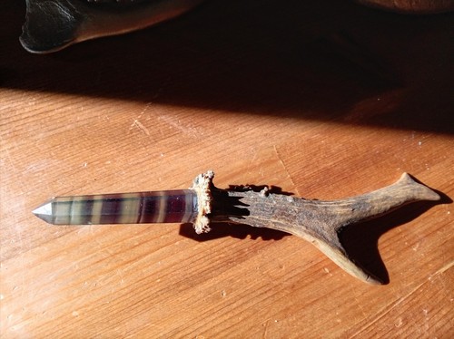 Antler handle knife - handle, with