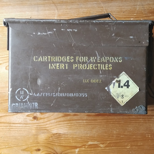 Military metal ammunition box - metal,