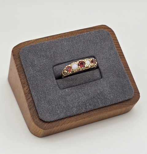 Vintage 9ct gold ruby opal - vintage,