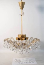 Vintage Shabby Chic Crystal Glass Chandelier Ceiling Lamp 50cm 6-light