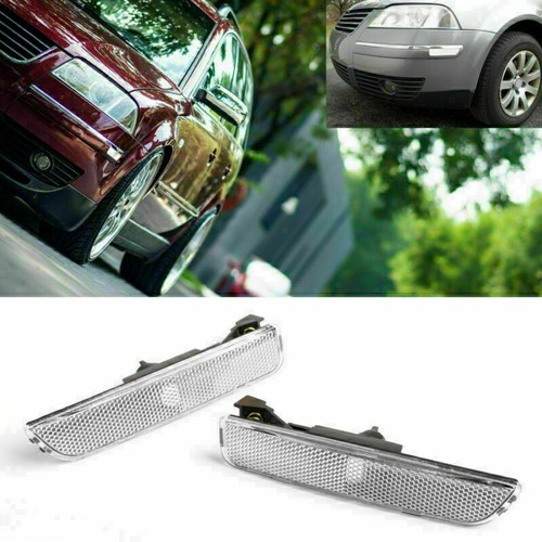 Pair white front - front, bumper