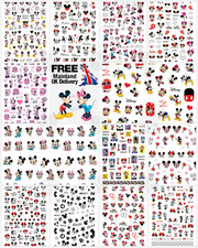 Nail Art Stickers Transfers Self Adhesive💝Mickey & Minnie Mouse LOVE Stickers💓