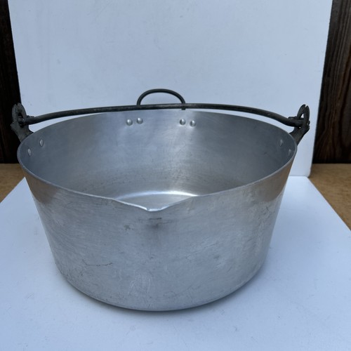 Vintage large aluminium jam - large,