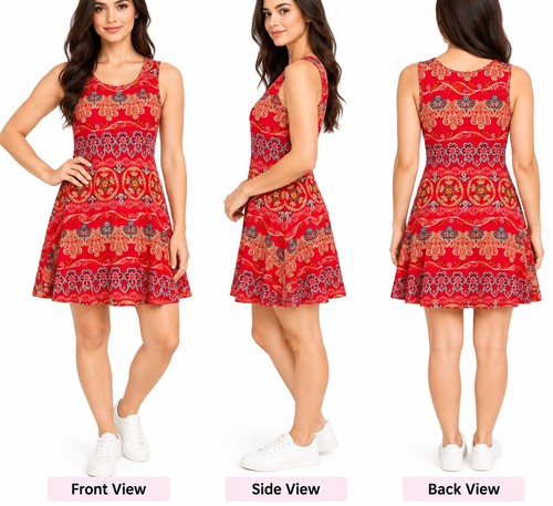 Boohoo red paisley - red,