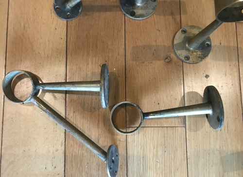 Vintage brass foot rail - vintage,