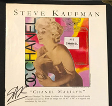 Steve Kaufman "CHANEL MARILYN" Vintage Signed "SAK" Art Expo Advertisement