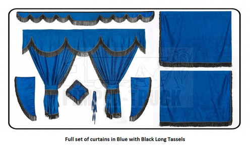 Truck curtains volvo blue - curtains, full