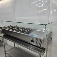 Countertop Prep Fridge 4x GN 1/3 & 1x 1/2GN Chiller Prep Catering Kitchen Pol...