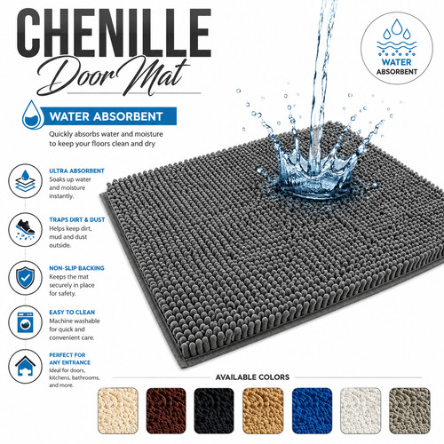 Super absorbent chenille door - absorbent,