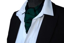 Dark Green shot satin Ascot