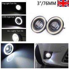 2x Car LED Angel Eyes Halo Ring Fog Light 76mm/ 89mm Round Spot Lights