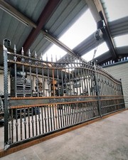 Wrought Iron Estate Driveway Gates  Ornate Bespoke Heavy Duty Railing