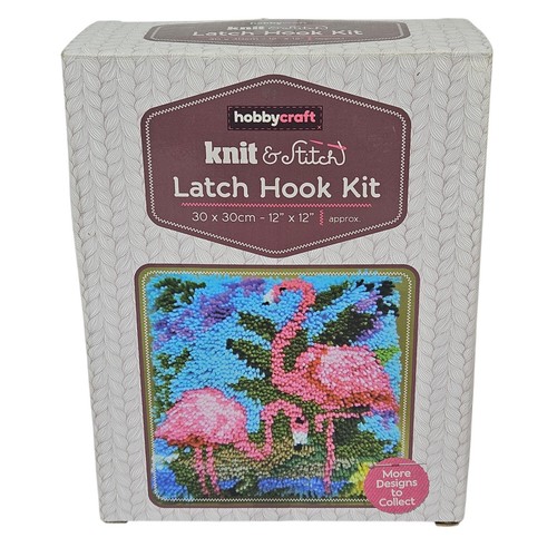 Flamingo latch hook rug kit - hook,