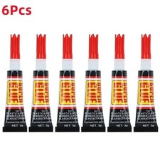 6 Pcs Super Glue Liquid Tube 502 Quick Glue - Repair Plastic, Metal, Glass, Nail