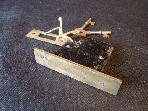 Vintage salvaged door lock - vintage,