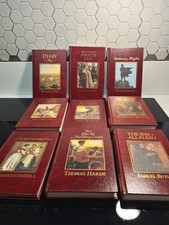 The Great Writers Library Classic Book Set Red Hardback Hardy Bronte Pepys x9