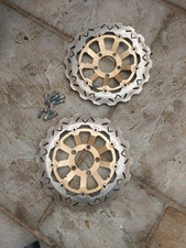 SUZUKI BANDIT 1200 FRONT WHEEL WAVY DISCS WITH BOLTS 
