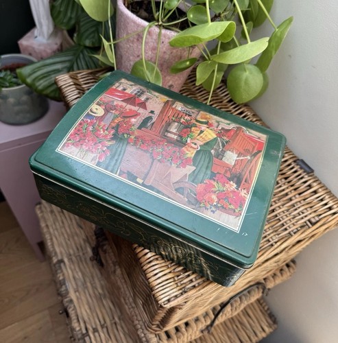 Vintage biscuit tin - biscuit, tin,