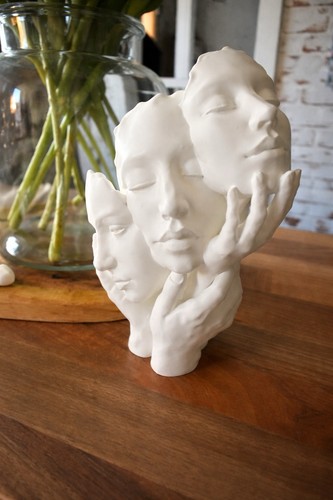 Abstract face sculpture - face, 3d