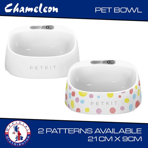 Dog food bowl with built - dog,