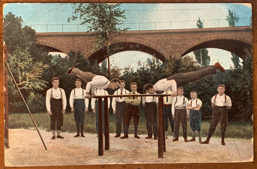 Boys doing gymnastics - boys,