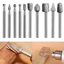 HSS Routing Router Grinding Bits Burr wood Rotary Tool Dremel Bosch Mini 10pcs