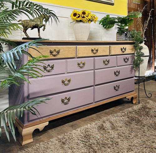 Oak wide dresser stripped - oak,