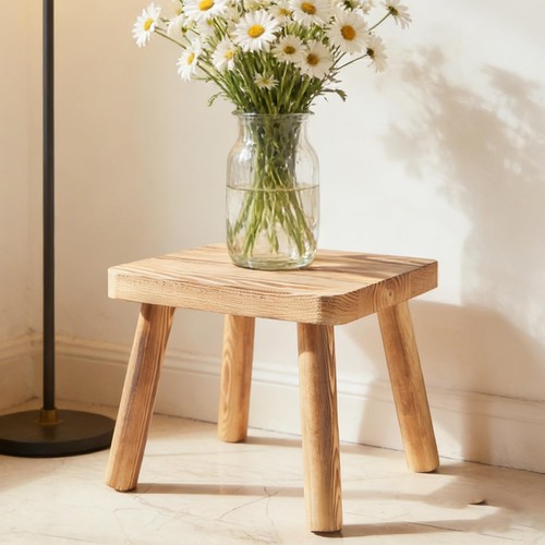 Jetaine small wooden stool - jetaine,