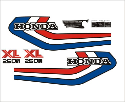 Honda xl250s decal kit - decal,