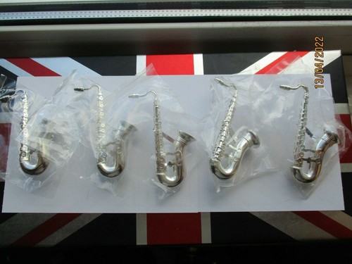 Large silver saxophones jazz - silver,