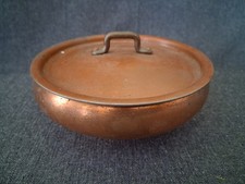 Copper Bowl With Lid Vintage