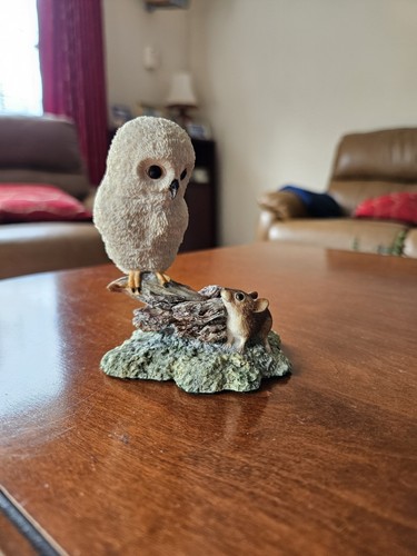 Vintage figurine barn owl and - figurine,