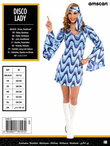 Disco ladies dress costume - ladies,